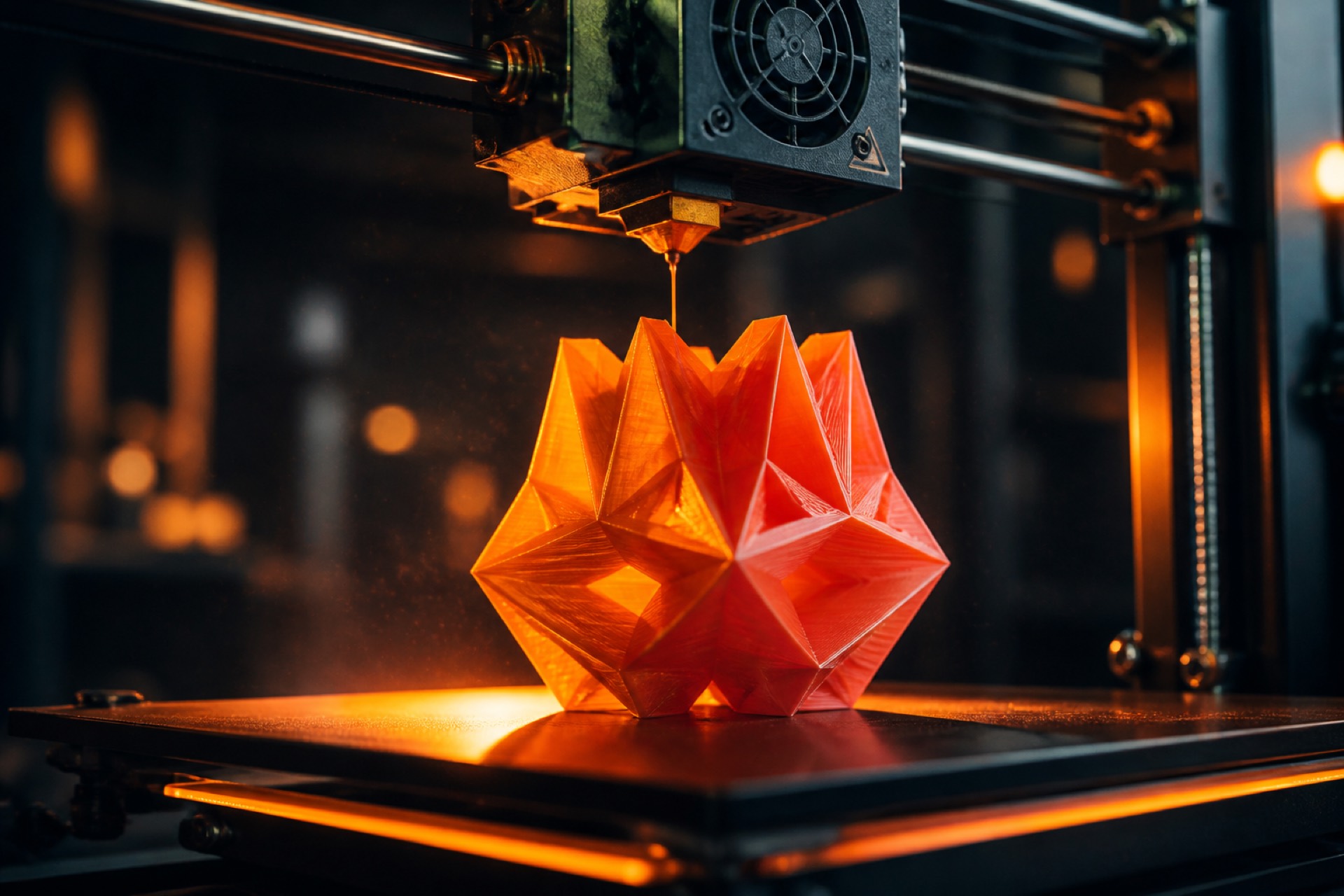 3D printer extruding filament